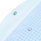 Папка-конверт на кнопке, А4, 80 мкм, «Клетка», тонированная, синяя - Фото 4