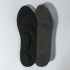 Стельки для обуви, универсальные, амортизирующие, р-р RU до 38 (р-р Пр-ля до 40), 25 см, пара, цвет чёрный - фото 8621715
