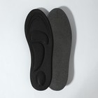 Стельки для обуви, универсальные, амортизирующие, р-р RU до 43 (р-р Пр-ля до 46), 27,5 см, пара, цвет чёрный - фото 8621719