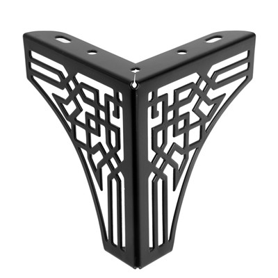 Опора мебельная CAPPIO OP01, резная, h=130 мм, 10.5×10.5 мм, цвет матовый черный