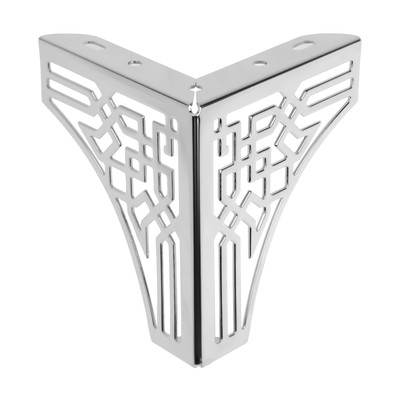 Опора мебельная CAPPIO OP01, резная, h=130 мм, 10.5×10.5 мм, цвет хром