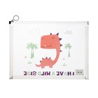 Папка-конверт на молнии формат А4, 180мкр, прозрачная с рисунком "Дракон", МИКС (комплект 5 шт) - фото 23299937