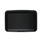 Визитница пластиковая, металлическая, с отделениями внутри, черная - Фото 2