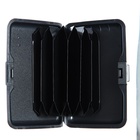 Визитница пластиковая, металлическая, с отделениями внутри, синяя - Фото 5