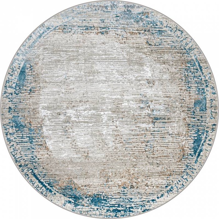 Ковёр круглый Eliza 38548A, размер 150x150 см, цвет blue fls/cream fls - Фото 1