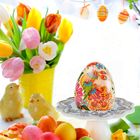 Фигурная пасхальная подставка на одно яйцо «Цветок восточная», 10 см - Фото 3