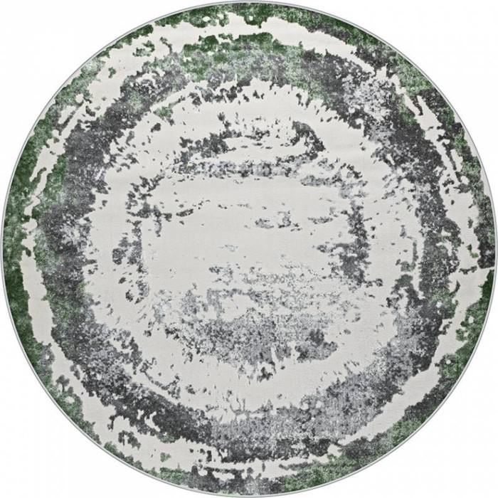 Ковёр круглый Kleopatra 36897J, размер 150x150 см, цвет green fls/l.grey - Фото 1