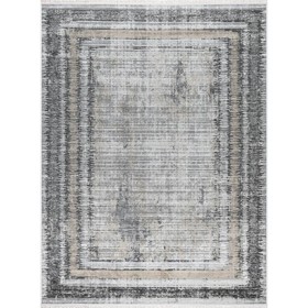 Ковёр прямоугольный Ninova 38710A, размер 150x230 см, цвет l.grey/white