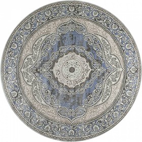 Ковёр круглый Rimma Lux 36868J, размер 160x160 см, цвет l.grey/blue