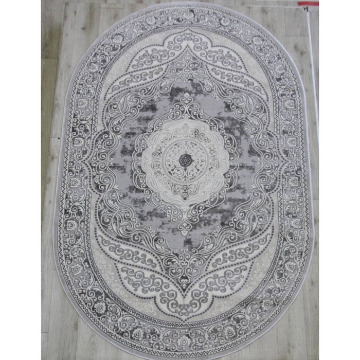 

Ковёр овальный Rimma Lux 36868J, размер 60x110 см, цвет l.grey/grey