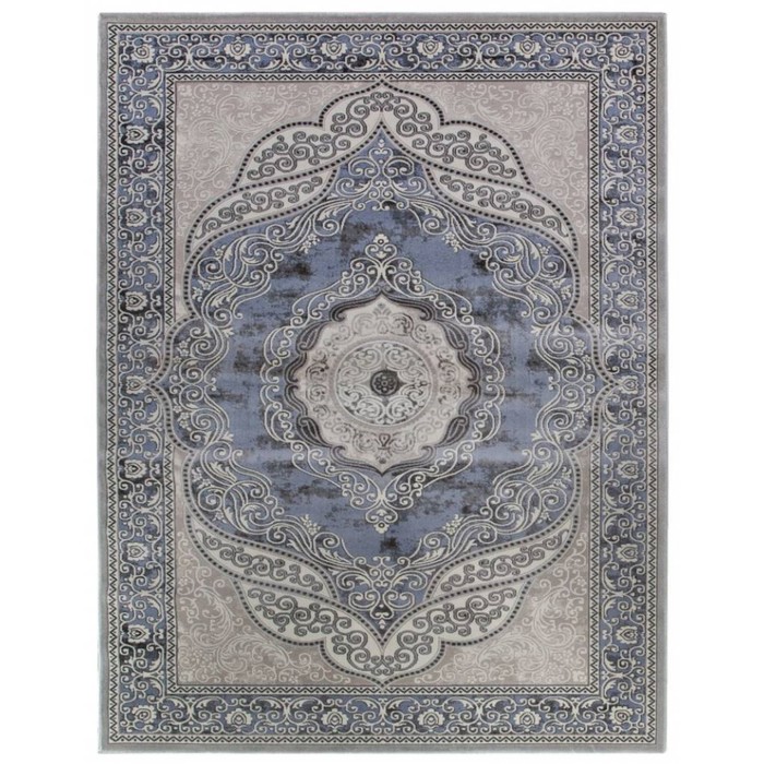Ковёр прямоугольный Rimma Lux 36868J, размер 80x150 см, цвет l.grey/blue