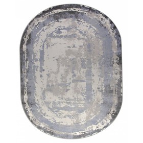 Ковёр овальный Rimma Lux 36897J, размер 100x300 см, цвет blue/grey