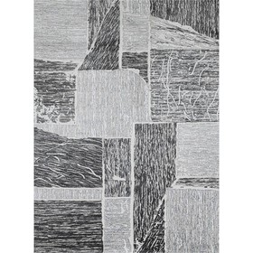 Ковёр прямоугольный Rimma Lux 37642B, размер 60x110 см, цвет l.grey/grey