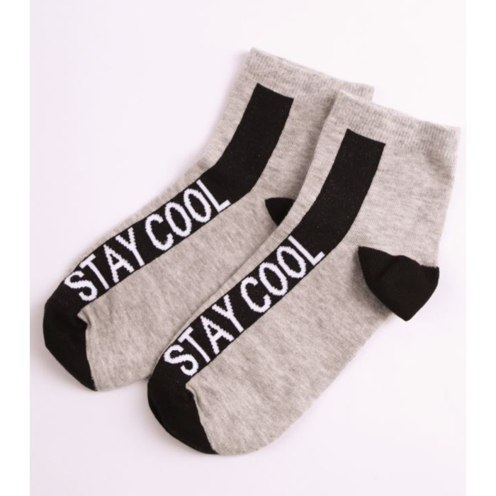 Носки детские, размер 20, цвет светло-серый меланж - Фото 1
