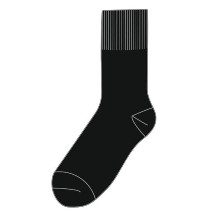 Носки мужские, размер 25, цвет чёрный - Фото 1