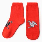 Носки женские махровые «Два дракона Инь и Янь», цвет красный, размер 36-40 - фото 320743272