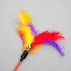 Дразнилка «Перышко», 59 см, с бубенчиком, цвет МИКС - Фото 2
