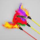 Дразнилка «Перышко», 59 см, с бубенчиком, цвет МИКС - Фото 3