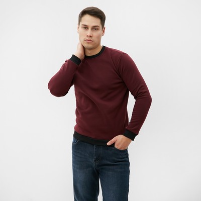 Свитшот мужской НАЧЁС, цвет бордо, размер 52