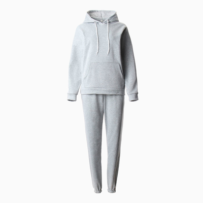 Костюм женский с начёсом (толстовка, брюки), размер 58, серый