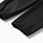 Костюм женский с начёсом (толстовка, брюки), цвет чёрный, размер 52 - Фото 5