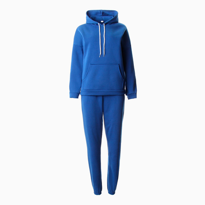 Костюм с начёсом женский (джемпер, брюки), размер 52, синий