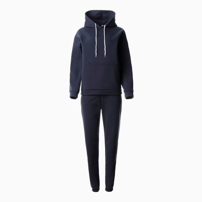 Костюм женский с начёсом (джемпер, брюки), размер 56, тёмно-синий