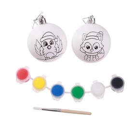 {{photo.Alt || photo.Description || 'УЦЕНКА Набор для творчества «Елочные шары под раскраску», краски, набор 2 шт.'}}