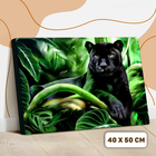 УЦЕНКА Картина по номерам на холсте с подрамником «Пантера», 40×50 см 10207729