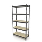 Стеллаж металлический для склада Everest Lite-50, 5 полок, 180×90×40 см, тёмно-серый - Фото 3