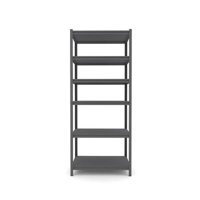 Стеллаж металлический для склада Everest Beamy Luxe-100, 6 полок, разборный, 220×90×40 см, тёмно-серый