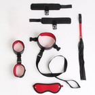 Эротический БДСМ набор, 6 предметов, чёрный/красный - Фото 2