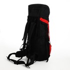 Рюкзак туристический, 120 л, отдел на шнурке, 2 наружных кармана, цвет чёрный/красный - фото 7884320