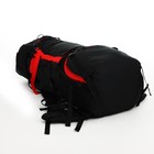 Рюкзак туристический, 120 л, отдел на шнурке, 2 наружных кармана, цвет чёрный/красный - фото 7884321