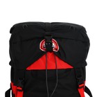 Рюкзак туристический, 120 л, отдел на шнурке, 2 наружных кармана, цвет чёрный/красный - фото 7884322
