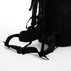 Рюкзак туристический, 120 л, отдел на шнурке, 2 наружных кармана, цвет чёрный/красный - фото 7884324