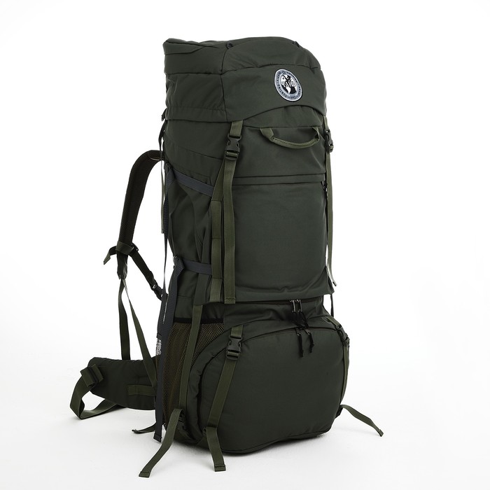 Рюкзак туристический, Taif, 120 л, отдел на шнурке, 2 наружных кармана, цвет хаки - Фото 1