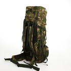 Рюкзак туристический, 120 л, отдел на шнурке, 2 наружных кармана, цвет зелёный/камуфляж - фото 7884344