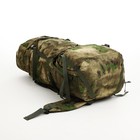 Рюкзак туристический, 120 л, отдел на шнурке, 2 наружных кармана, цвет зелёный/камуфляж - Фото 4