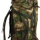Рюкзак туристический, 120 л, отдел на шнурке, 2 наружных кармана, цвет зелёный/камуфляж - фото 7884347