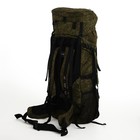 Рюкзак туристический, 120 л, отдел на шнурке, 2 наружных кармана, цвет зелёный/пиксели - фото 7884352