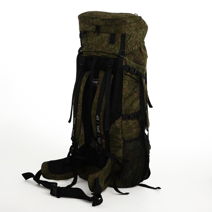 Рюкзак туристический, 120 л, отдел на шнурке, 2 наружных кармана, цвет зелёный/пиксели