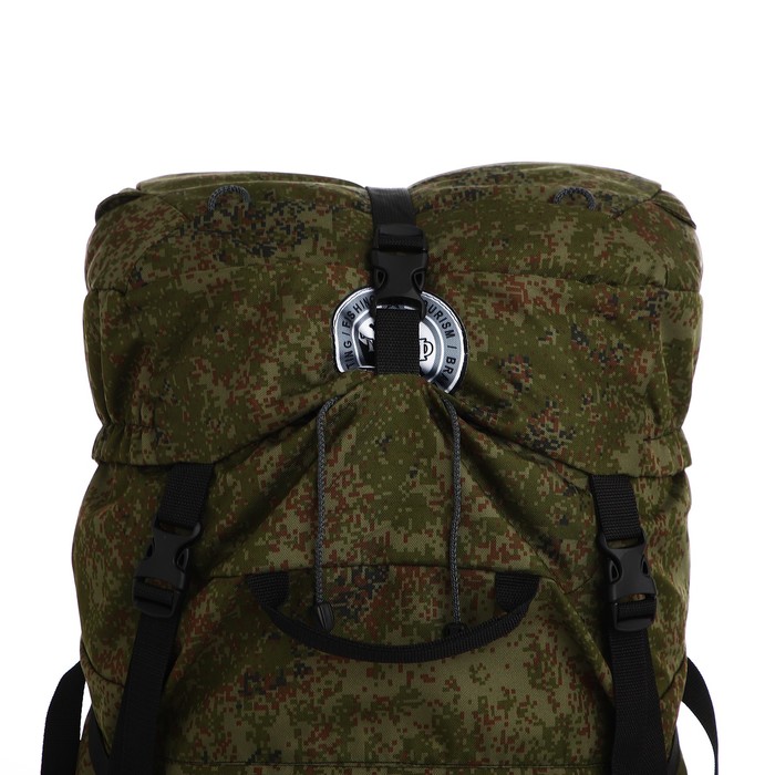 Рюкзак туристический, 120 л, отдел на шнурке, 2 наружных кармана, цвет зелёный/пиксели