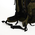 Рюкзак туристический, 120 л, отдел на шнурке, 2 наружных кармана, цвет зелёный/пиксели - фото 7884356