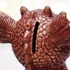 Копилка "Дракончик держит хвост" 10х10х17см, красный с золотом - фото 24270237