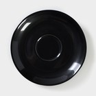 Блюдце фарфоровое «Акварель», d=12 см, цвет чёрный - фото 6273180