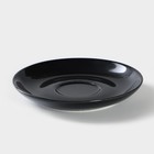 Блюдце фарфоровое «Акварель», d=12 см, цвет чёрный - Фото 2