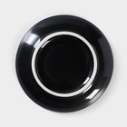 Блюдце фарфоровое «Акварель», d=12 см, цвет чёрный - фото 4516857