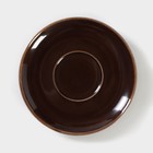 Блюдце фарфоровое «Акварель», d=14.5 см, цвет коричневый - фото 5319645