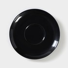 Блюдце фарфоровое «Акварель», d=14.5 см, цвет чёрный - фото 295937707